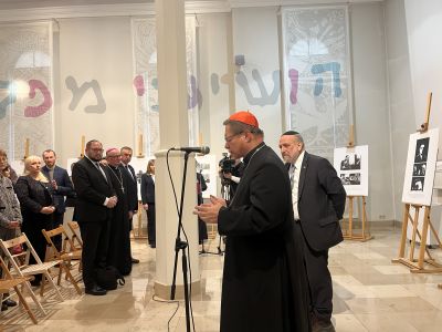 kard. Grzegorz Ryś i naczelny rabin Polski Michael Schudrich/ fot. Heschel Center News