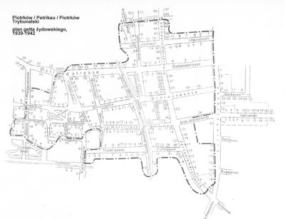 Plan getta piotrkowskiego/ źr. AusLodz, Wikimedia Commons CC BY-SA 4.0